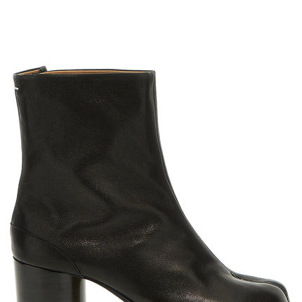 Maison Margiela Black Napa Leather / Calf Bos Taurus Ankle Boots