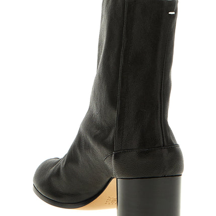 Maison Margiela Black Napa Leather / Calf Bos Taurus Ankle Boots