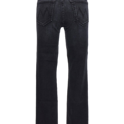 Mother Denim Black Cotton Slim Fit Jeans