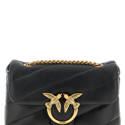 PINKO Black Lamb Leather Crossbody Bag