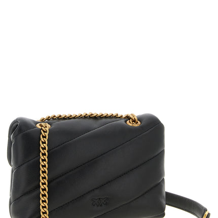 PINKO Black Lamb Leather Crossbody Bag