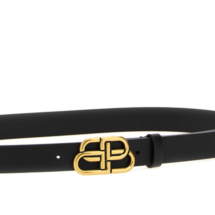 Balenciaga Black Calfskin Thin Belt