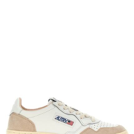 Autry Beige Cowhide Low Top Sneakers