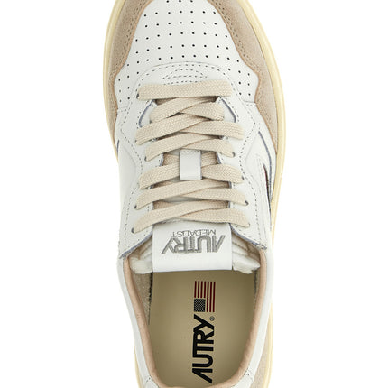 Autry Beige Cowhide Low Top Sneakers