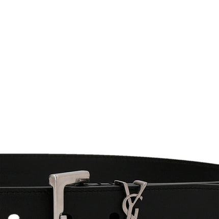 Saint Laurent Black Calfskin Regular Belt