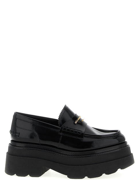 Alexander Wang Black Cowhide Platform Loafers
