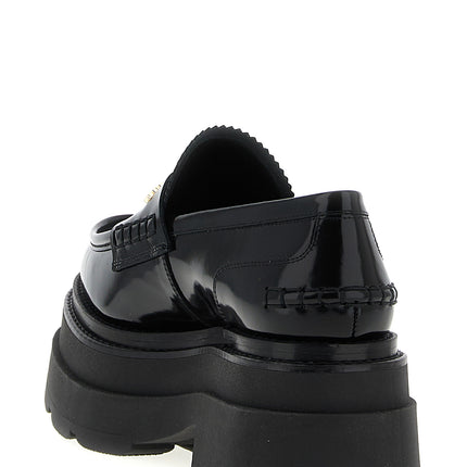 Alexander Wang Black Cowhide Platform Loafers