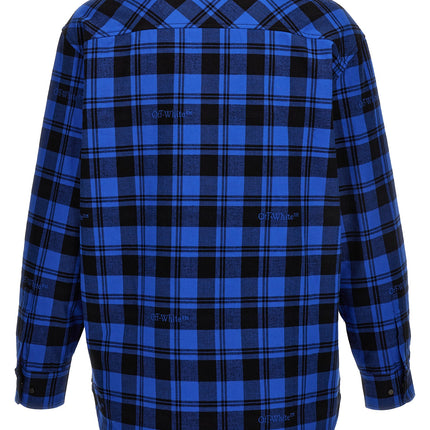 Off-White Blue Cotton Pattern Shirt