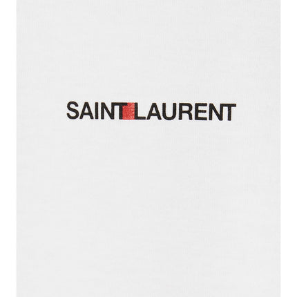 Saint Laurent White Cotton T-Shirt