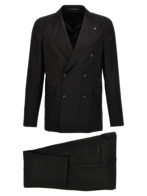 Tagliatore Black Virgin Wool Two-Piece Suit