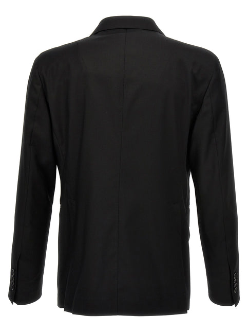 Tagliatore Black Virgin Wool Two-Piece Suit