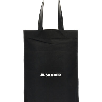 Jil Sander Black Cotton Tote Bag
