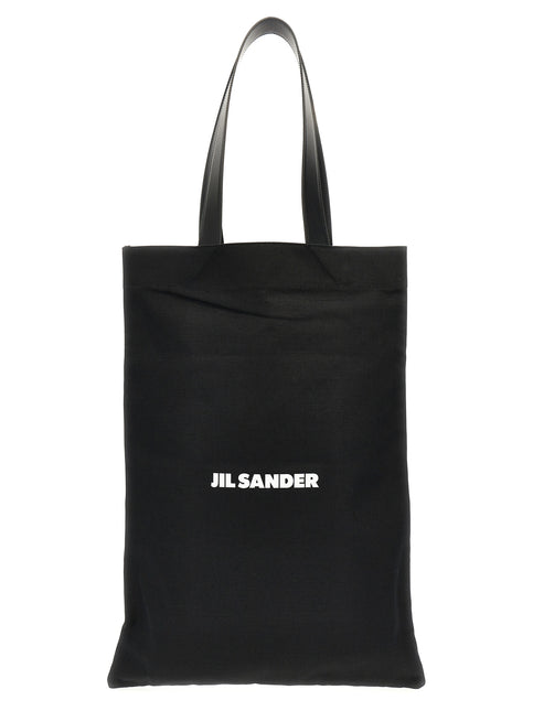 Jil Sander Black Cotton Tote Bag