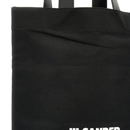 Jil Sander Black Cotton Tote Bag