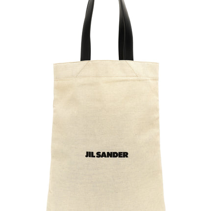 Jil Sander Bicolor Cotton Tote Bag