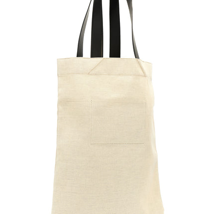 Jil Sander Bicolor Cotton Tote Bag