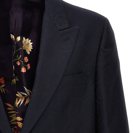 Etro Blue Cotton Blazer