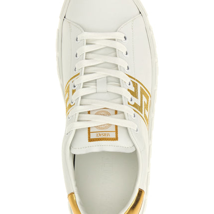 Versace Gold Polyamide Low Top Sneakers