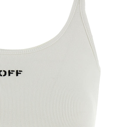 Off-White White Cotton Sleeveles T-Shirt
