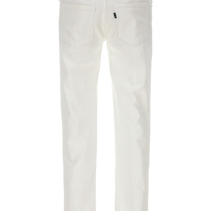 Department 5 White Cotton Straight-Leg Jeans