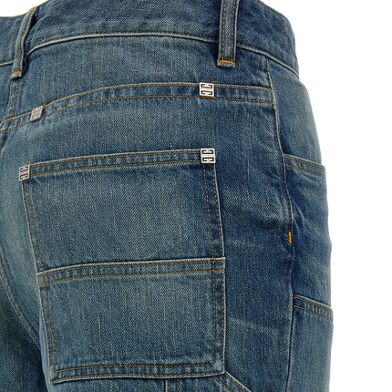 Givenchy Blue Cotton Flared Jeans