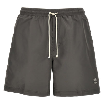 Brunello Cucinelli Gray Polyester Shorts