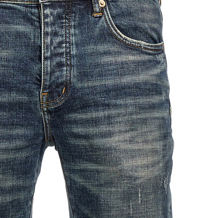 PURPLE Blue Cotton Flared Jeans