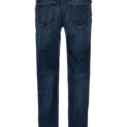 Department 5 Blue Cotton Straight-Leg Jeans