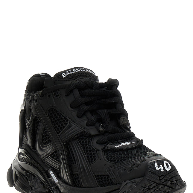 Balenciaga Black Polyester Athletic Sneakers