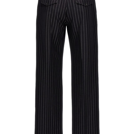Off-White Blue Wool Dress Pants
