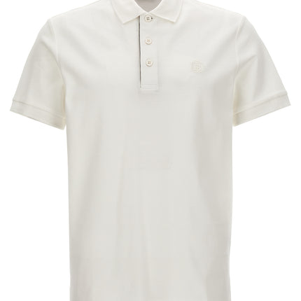 Burberry White Cotton Polo Shirt