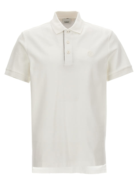 Burberry White Cotton Polo Shirt