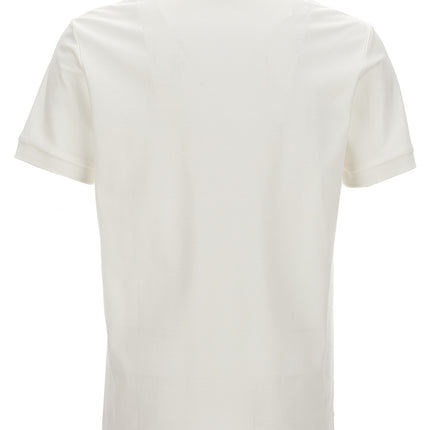 Burberry White Cotton Polo Shirt