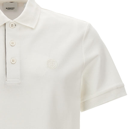 Burberry White Cotton Polo Shirt