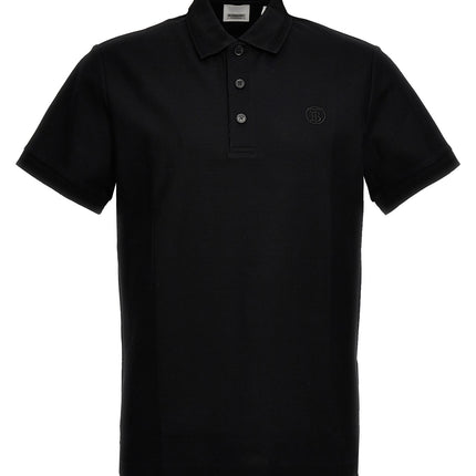 Burberry Black Cotton Polo Shirt