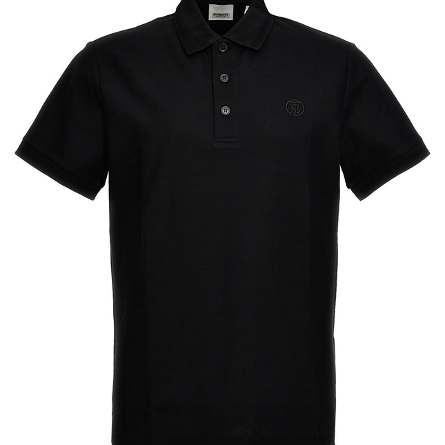 Burberry Black Cotton Polo Shirt