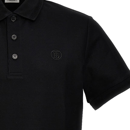 Burberry Black Cotton Polo Shirt