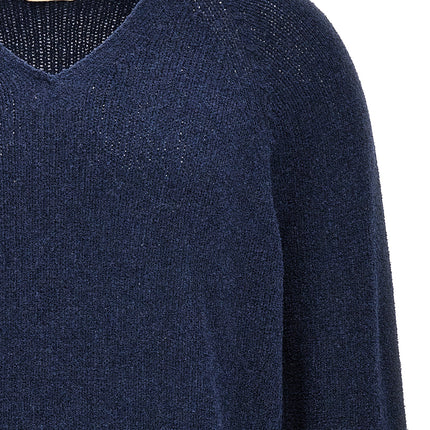 MA'RY'YA Blue Cotton Cardigan