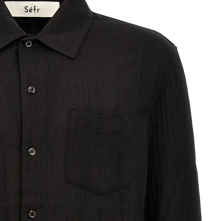 SÉFR Black Cotton Blouse