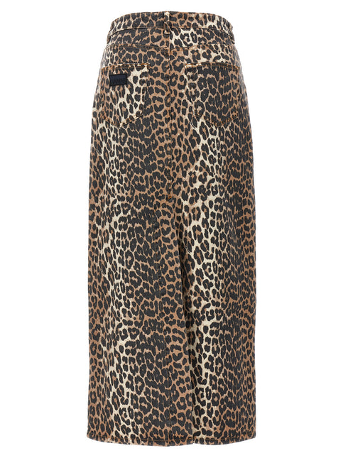 Ganni Brown Organic Cotton Mini Skirt