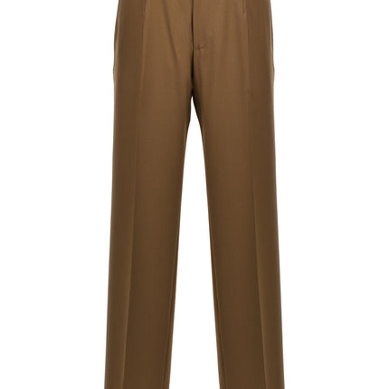 Dolce & Gabbana Brown Virgin Wool Dress Pants