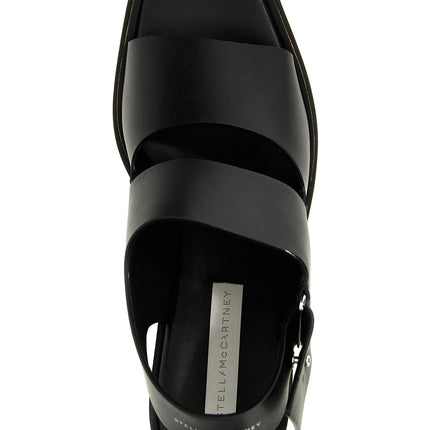 Stella McCartney Black Polyester Wedge Sandals