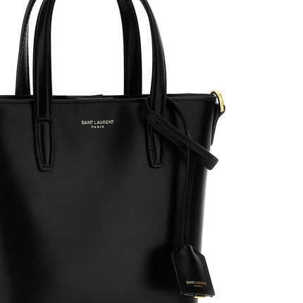 Saint Laurent Black Calfskin Tote Bag