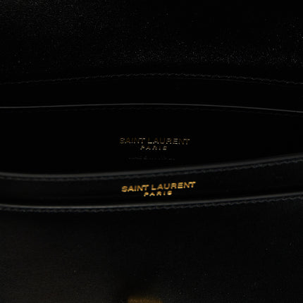 Saint Laurent Black Calfskin Shoulder Bag