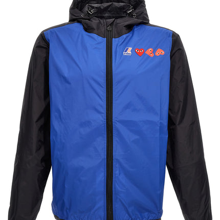 Comme Des Garçons Play Blue Nylon Shell Jacket