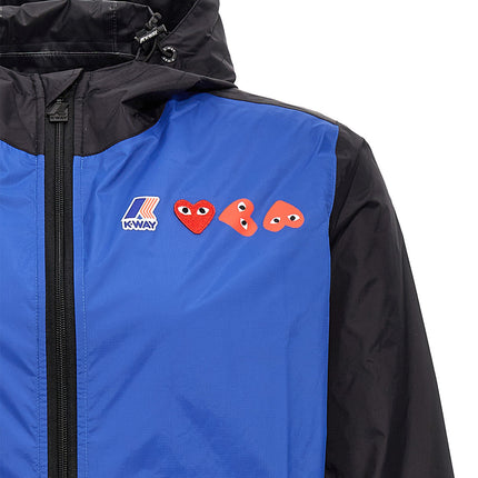 Comme Des Garçons Play Blue Nylon Shell Jacket