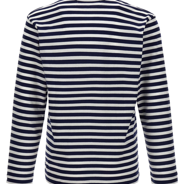 Comme Des Garçons Play Blue Cotton Long Sleeve T-Shirt