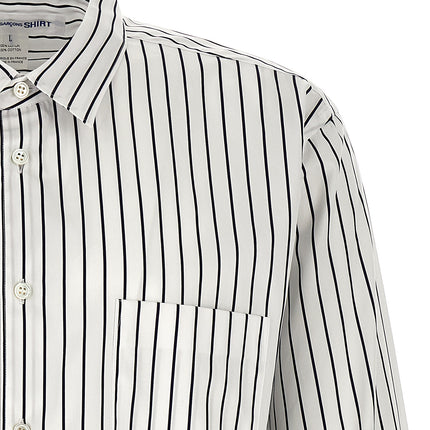 Comme Des Garçons Bicolor Cotton Blouse