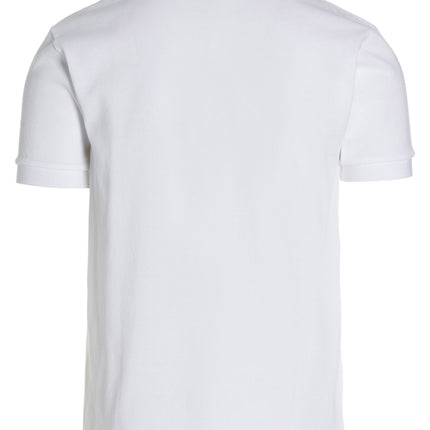 Comme Des Garçons Play White Cotton Polo Shirt