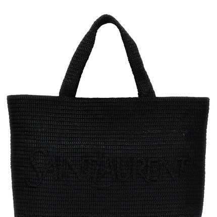 Saint Laurent Black Viscose Tote Bag